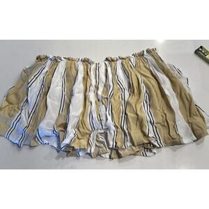 Faithful The Brand Island Crop Top Women’s Size 8 Strapless Striped Buttons Boho